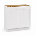 White Shaker Base Cabinets by Super Cabinets