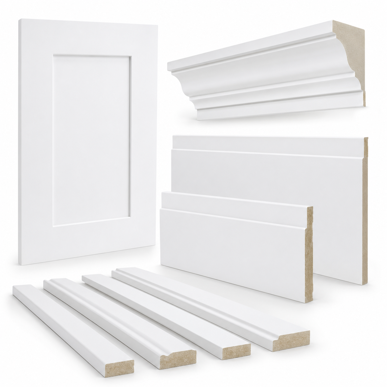 White Shaker Cabinet Moldings & Trim by Super Cabinets