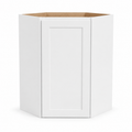 White Shaker Corner Wall Cabinets by Super Cabinets
