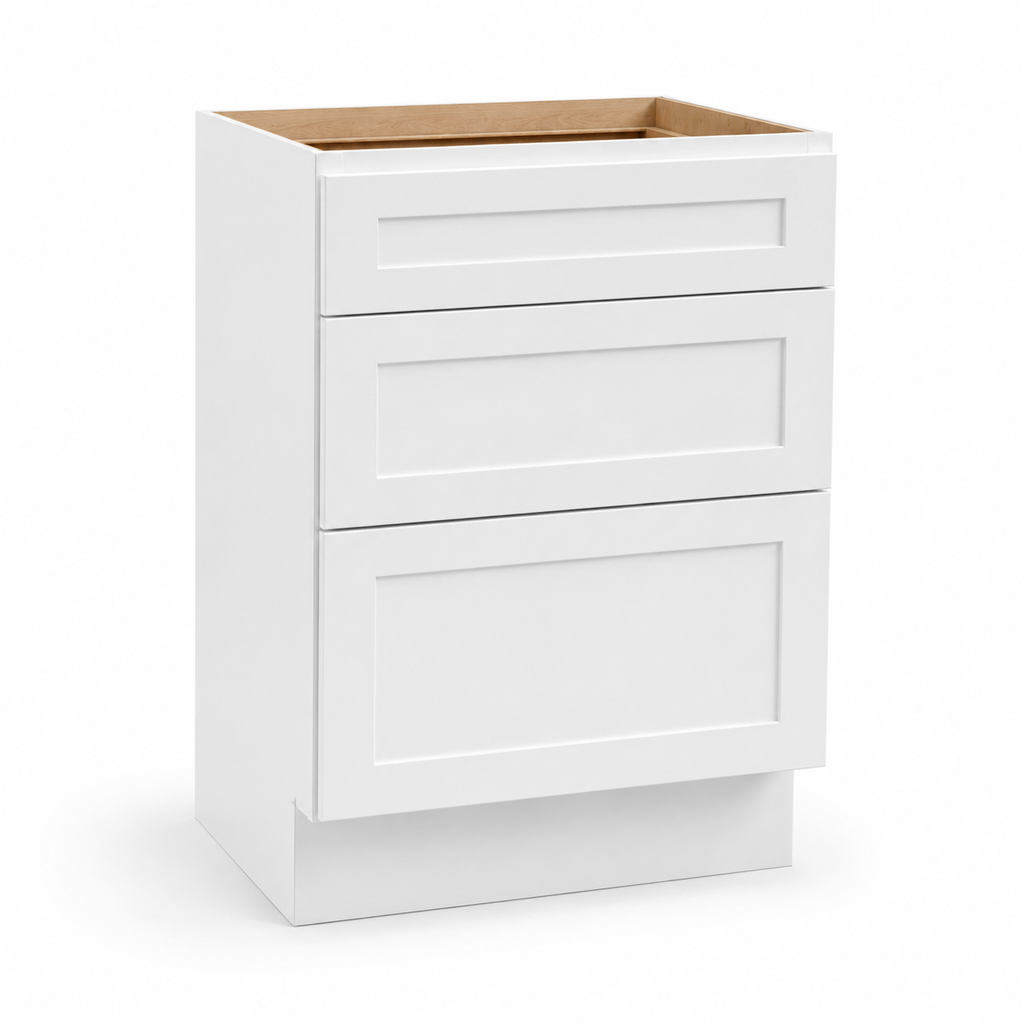 White Shaker Drawer Base Cabinets by Super Cabinets