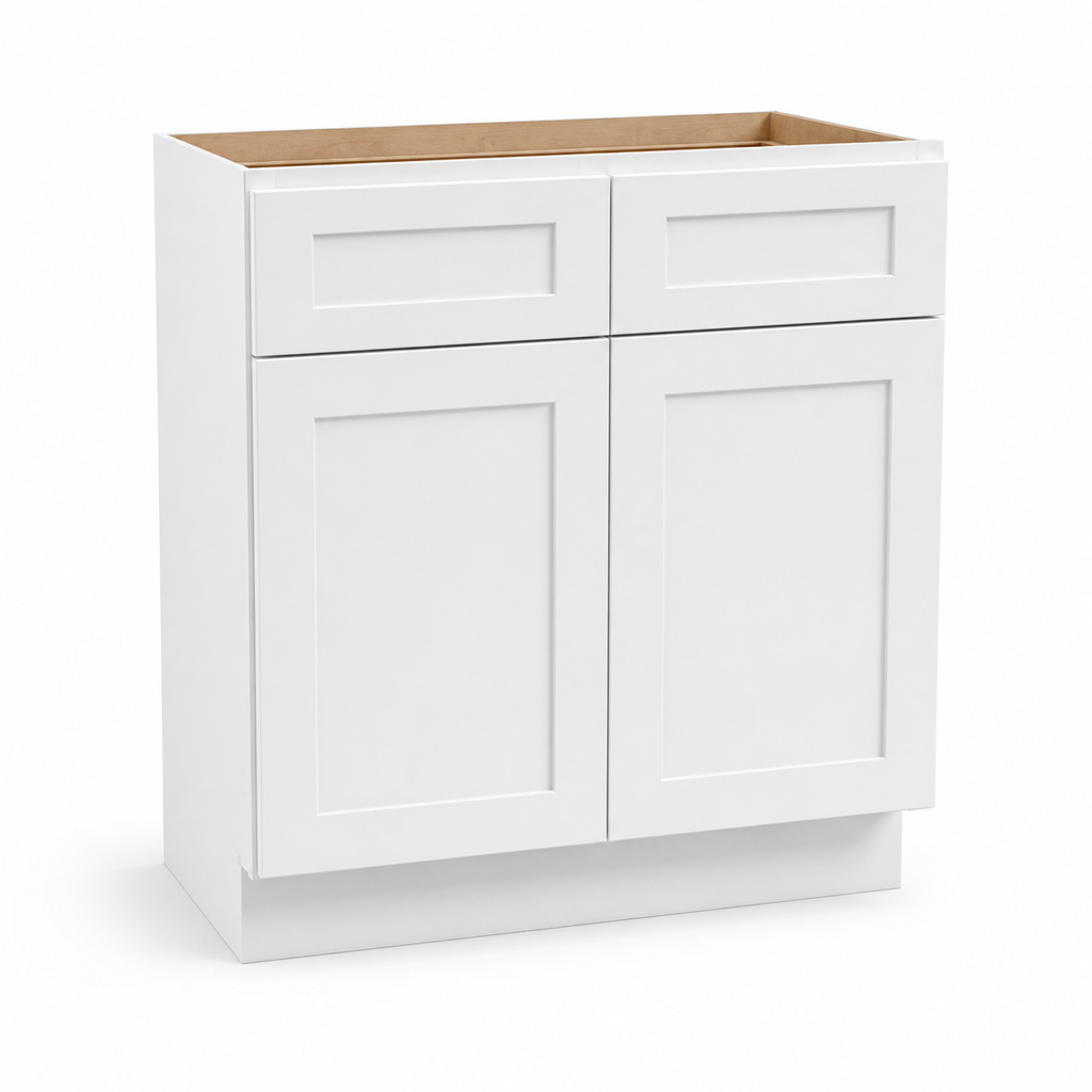 White Shaker Sink Base Cabinets by Super Cabinets