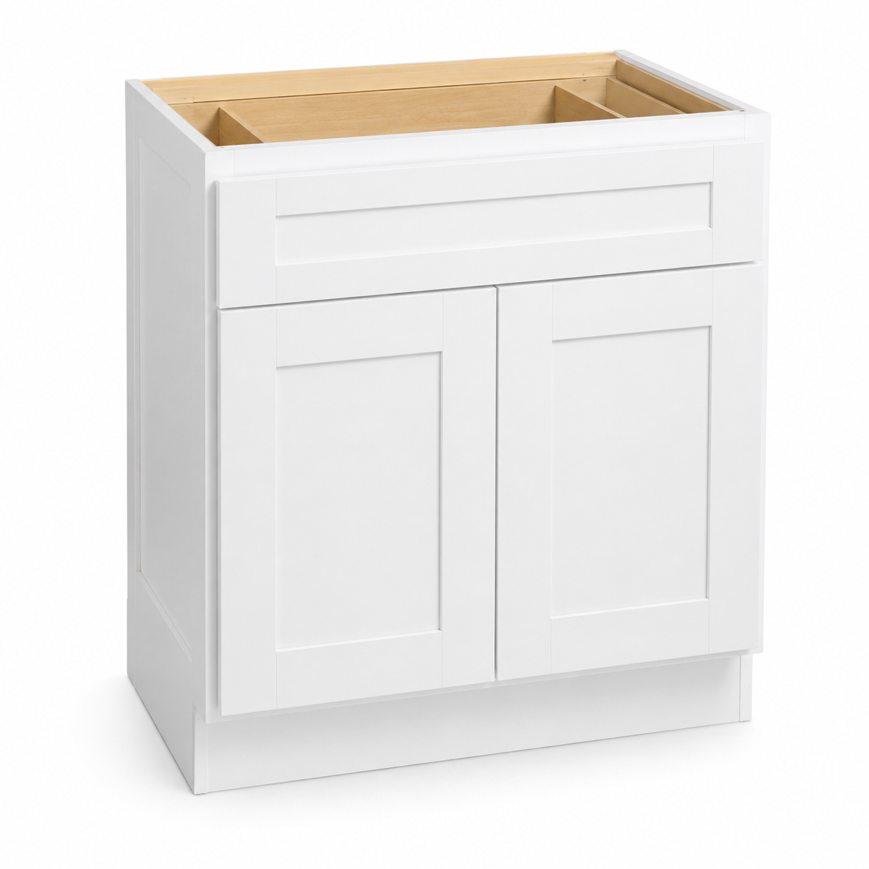 White Shaker Vanity Drawer Base Cabinets by Super Cabinets