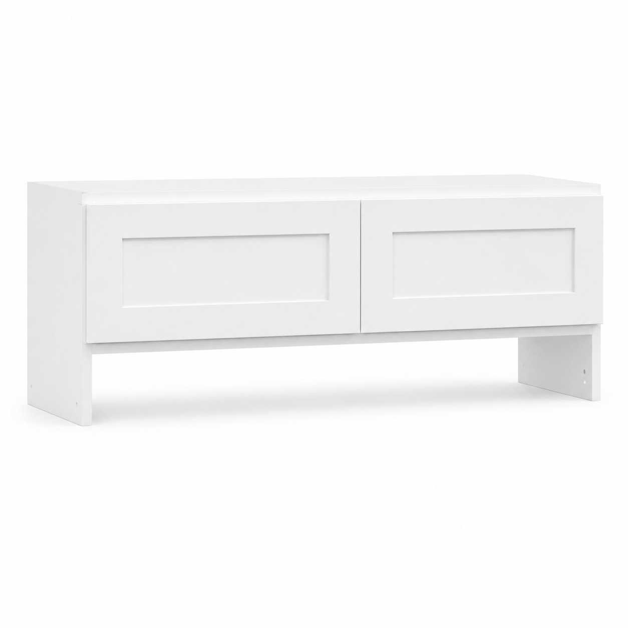 White Shaker Wall Bridge Cabinets by Super Cabinets